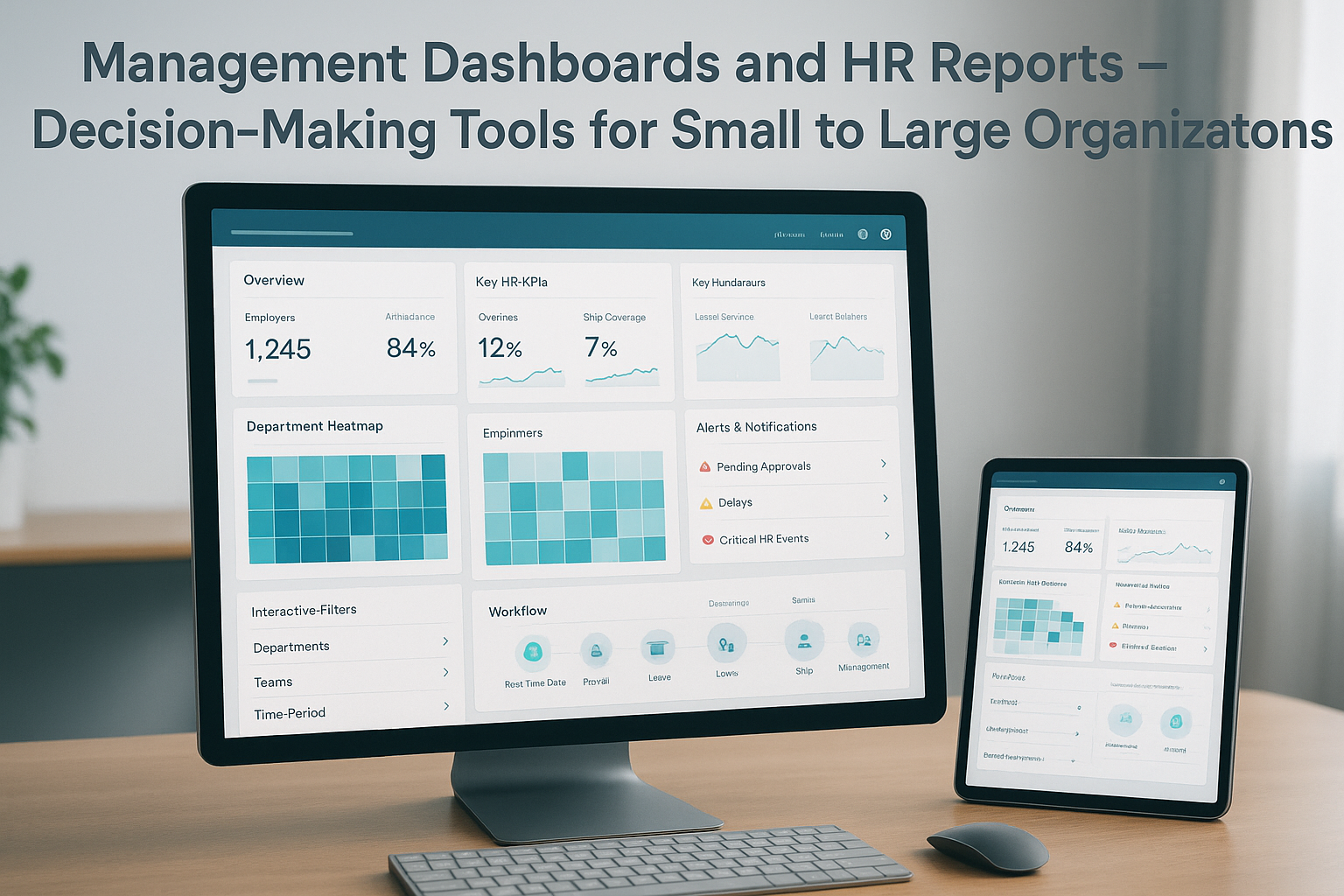 داشبورد و گزارش‌های مدیریتی برای مدیران و HR